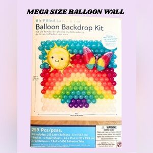 MEGA SIZE BALLOON WALL Rainbow Design 70.8” x 75”